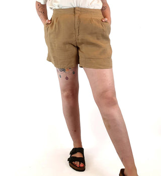 Assembly Label tan linen shorts size 12 Assembly Label preloved second hand clothes 4