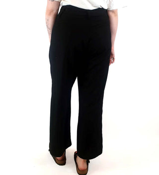 Leonard St black tailored style wide leg pants size 12 Leonard St preloved second hand clothes 7