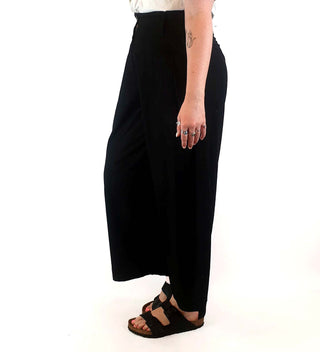 Leonard St black tailored style wide leg pants size 12 Leonard St preloved second hand clothes 6