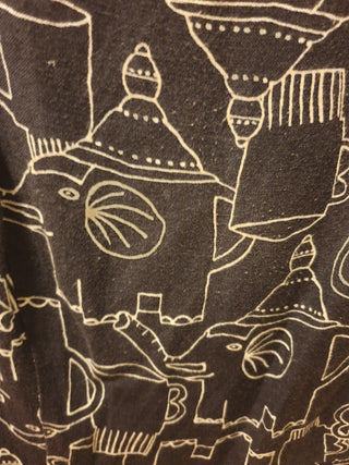 Gorman x Monika Forsberg black dress with elephants and tea print size 12 Dear Little Panko preloved secondhand 11