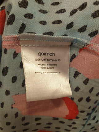 Gorman blue and pink print skirt size 10 Gorman preloved second hand clothes 12