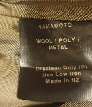 Yamamoto wool mix metallic flecked jacket made in NZ size 12 (best fits AU 10) Yamamoto preloved second hand clothes 8