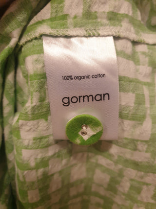 Gorman green and white check sleevless top size 10 Gorman preloved second hand clothes 10