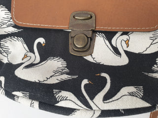 Swan print faux leather cross body bag Unknown preloved second hand clothes 8