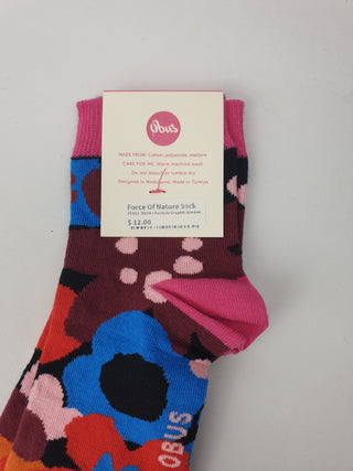 Obus pink-based "force of nature" socks Obus preloved second hand clothes 5