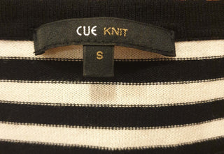 Cue black and white striped knit jumper size S Cue preloved second hand clothes 8