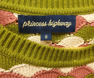 Princess Highway 100% cotton colourful half sleeve knit top size 8 Princess Highway preloved second hand clothes 7