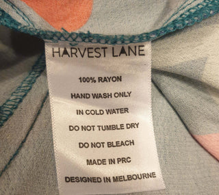 Harvest Lane green wrap dress with alphabet print size 8 Harvest Lane preloved second hand clothes 10