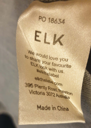 Elk grey-blue 100% linen sleeveless wide leg jumpsuit size 8 Elk preloved second hand clothes 12