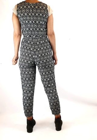 Frock Me Out black and white print sleeveless jumpsuit size 8 Frock Me Out preloved second hand clothes 6