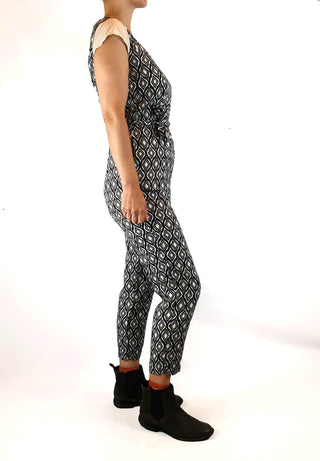 Frock Me Out black and white print sleeveless jumpsuit size 8 Frock Me Out preloved second hand clothes 8