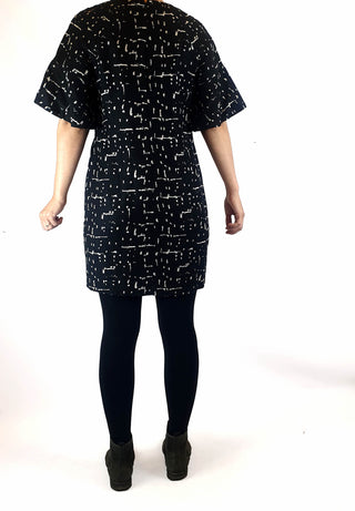 Country Road black print 1/2 sleeve dress size 8 Country Road preloved second hand clothes 8