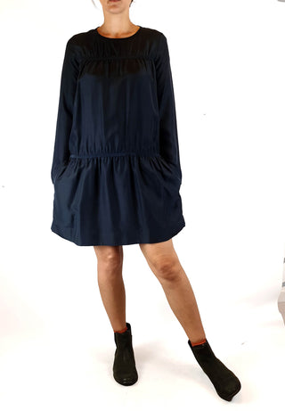 Cos black 100% silk long sleeve dress with bunching detail size S (best fits size 8) Cos preloved second hand clothes 5
