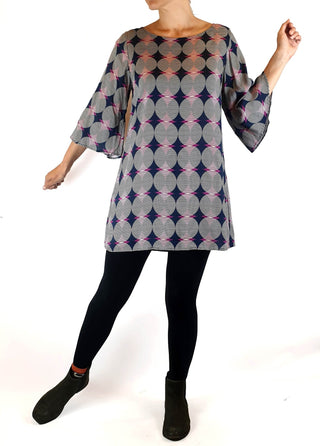 Totem unique print long sleeve dress size 0 (best fits 6-8) Totem preloved second hand clothes 1
