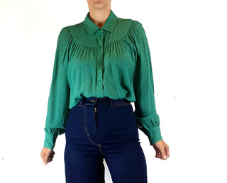 Gorman green "claudette" shirt size 8 (as new wwith tags) Gorman preloved second hand clothes 3