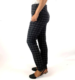 Steven Alan 100% silk black and white check pants size 2, best fits 8 Steven Alan preloved second hand clothes 4