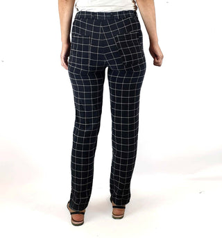 Steven Alan 100% silk black and white check pants size 2, best fits 8 Steven Alan preloved second hand clothes 6