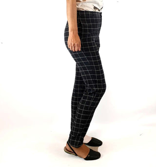 Steven Alan 100% silk black and white check pants size 2, best fits 8 Steven Alan preloved second hand clothes 5