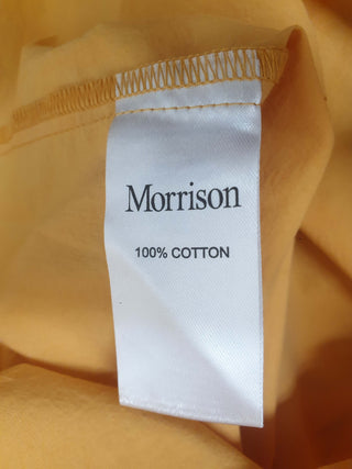 Morrison orange 100% cotton top with generous sleeves size 2, best fits AU 12 Morrison preloved second hand clothes 10