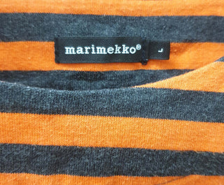 Marimekko orange and black long sleeve top size L, best fits 12-14 Marimekko preloved second hand clothes 7