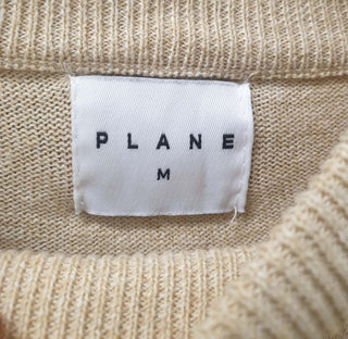 Plane 100% cotton natural coloured knit jumper size M Plane preloved second hand clothes 7