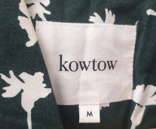 Kowtow green floral print cotton long blazer / jacket size M Kowtow preloved second hand clothes 9