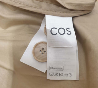 Cos beige classic long cotton trench coat size 40, fits size 12-14 Cos preloved second hand clothes 11