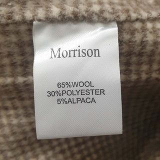 Morrison brown and cream wool mix houndstooth print coat fits size 12 Morrison preloved second hand clothes 11