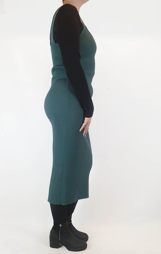 Atmos & Here dark green knit sleeveless dress size 14 Atmos & Here preloved second hand clothes 5