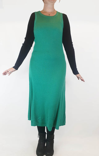 Atmos & Here mid-green knit sleeveless dress size 14 (as new with tags) Atmos & Here preloved second hand clothes 2