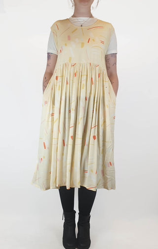 Frank & Dolly's yellow print sleeveless dress size M Frank & Dolly's preloved second hand clothes 3