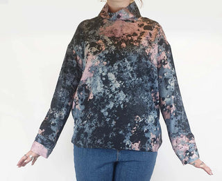 Cos pink and blue paint splatter long sleeve top size 42, best fits AU12 Cos preloved second hand clothes 3