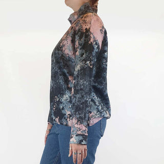 Cos pink and blue paint splatter long sleeve top size 42, best fits AU12 Cos preloved second hand clothes 5