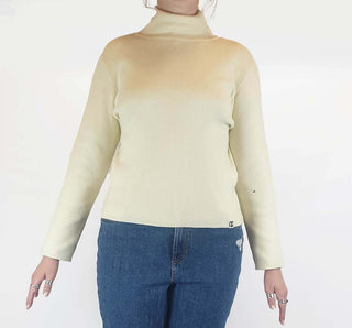 Lucy & Yak cream knit long sleeve top size L, fits 12-14 Lucy & Yak preloved second hand clothes 1