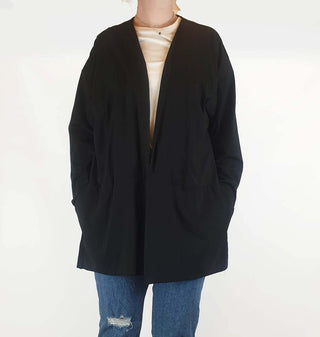 Kowtow black long cardigan / light jacket size M Kowtow preloved second hand clothes 2