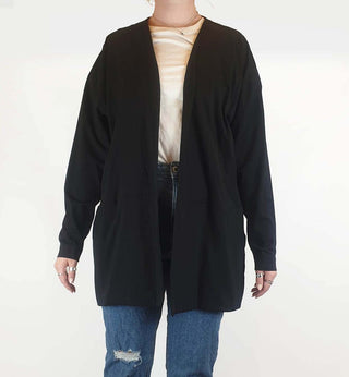 Kowtow black long cardigan / light jacket size M Kowtow preloved second hand clothes 1