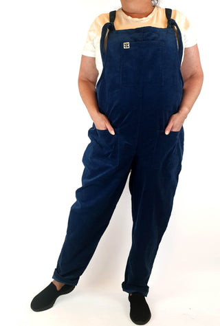 Lucy & Yak sea blue corduroy dungarees / jumpsuit size UK20 Lucy & Yak preloved second hand clothes 1