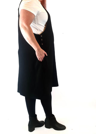 Lorraine black pinnafore dress size 18 Lorraine preloved second hand clothes 6