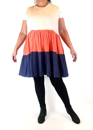 Leoni colourful tiered sleeveless dress size XL Leoni preloved second hand clothes 2