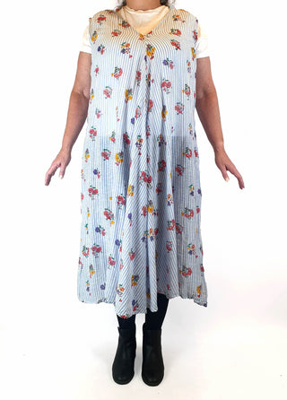 Little Tienda striped floral print maxi dress fits size 16-18 Little Tienda preloved second hand clothes 3