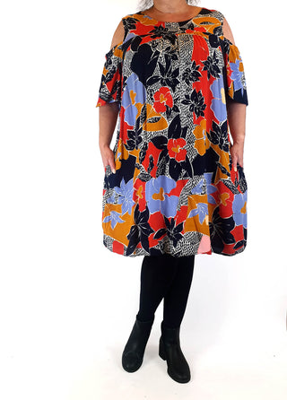 Colourful floral print dress size 20 Unknown preloved second hand clothes 4