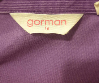 Gorman purple cord tiered shirt style dress size 16 Gorman preloved secondhand 8