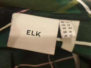 Elk green print tee shirt dress size 16 Elk preloved second hand clothes 5