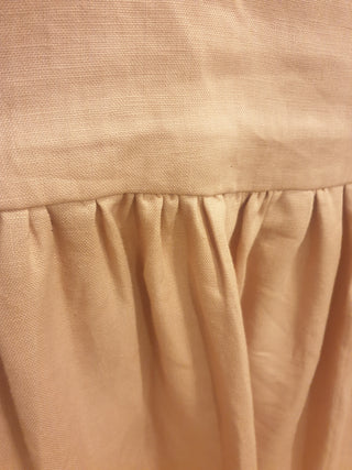 Handmade pink linen sleeveless dress with pockets, best fits 16 Unknown preloved second hand clothes 10