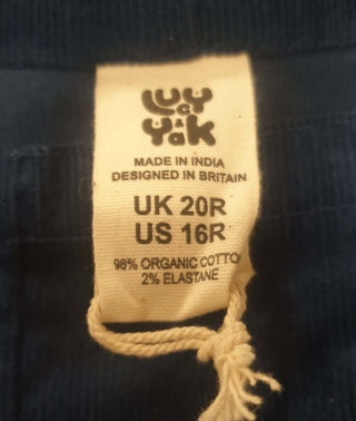 Lucy & Yak sea blue corduroy dungarees / jumpsuit size UK20 Lucy & Yak preloved second hand clothes 7