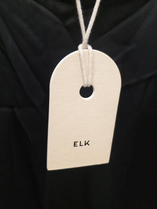 Elk silky feel dress with black upper, stripy skirt size 10 (as new with tags) Elk preloved second hand clothes 8