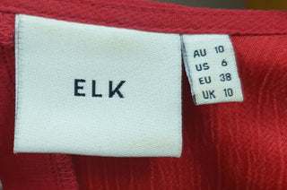 Elk red short sleeve maxi dress size 10 Elk preloved second hand clothes 6