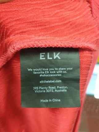 Elk red short sleeve maxi dress size 10 Elk preloved second hand clothes 11
