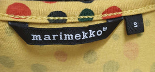 Marimekko mustard print sleeveless dress size S Marimekko preloved second hand clothes 9