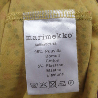 Marimekko mustard print sleeveless dress size S Marimekko preloved second hand clothes 11